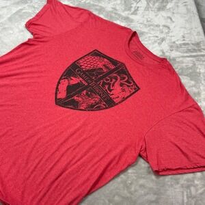 Game of Thrones Shield T-Shirt Mens 2XL Red HBO Licensed TV Show‎ Graphic